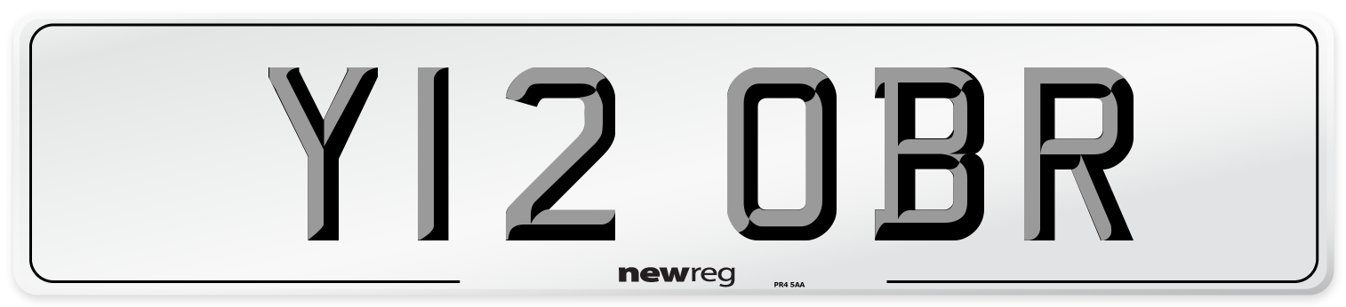 Y12 OBR Number Plate from New Reg